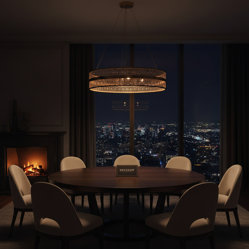 Jeunet Two-Tier Round Chandelier in Nickel Light