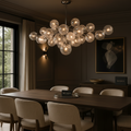 Mandoza Linear Chandelier in Nickel Light