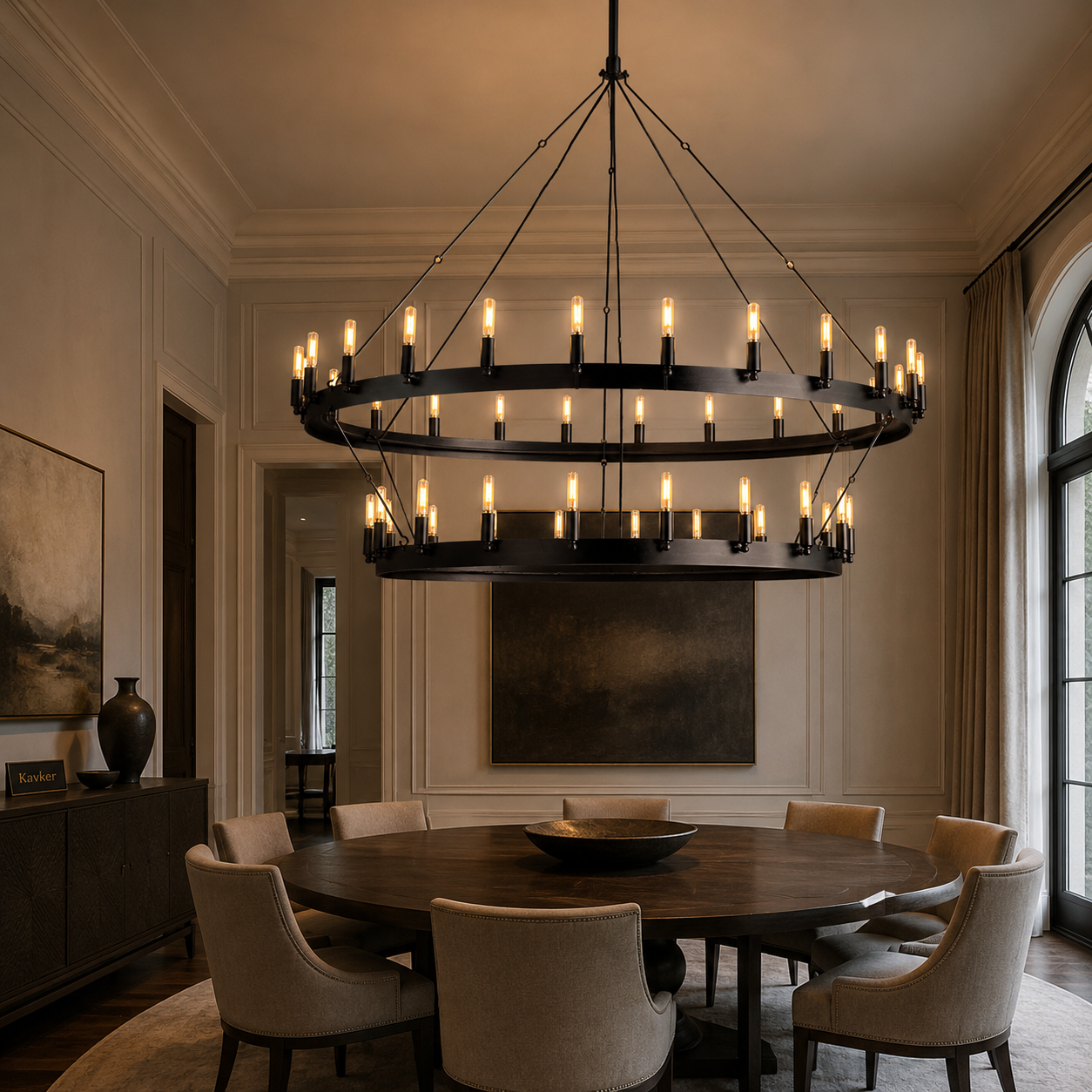 Camino Vintage Candelabra Two-Tier Chandelier